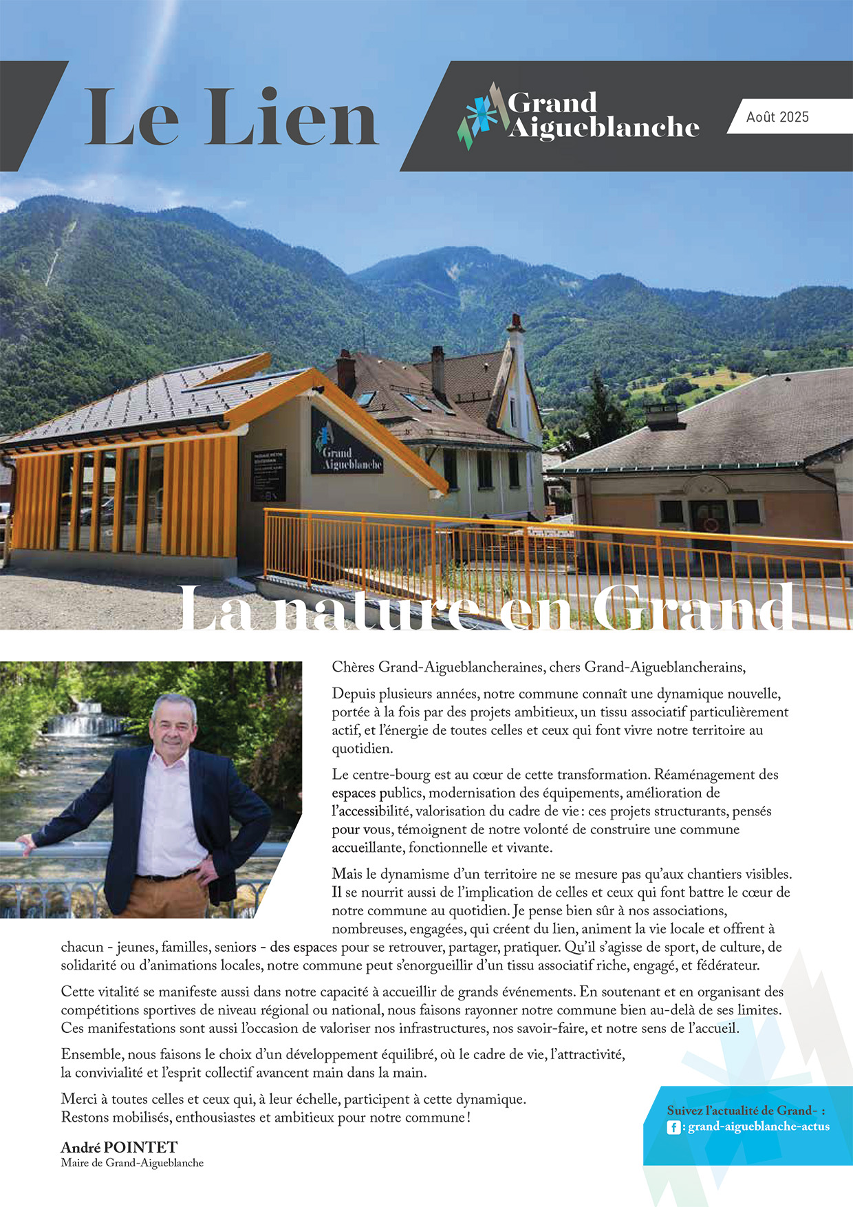 GRAND AIGUEBLANCHE Lettre LE LIEN Juin 2025 COUV