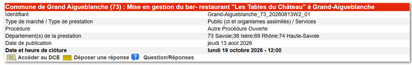 Marché Tables château